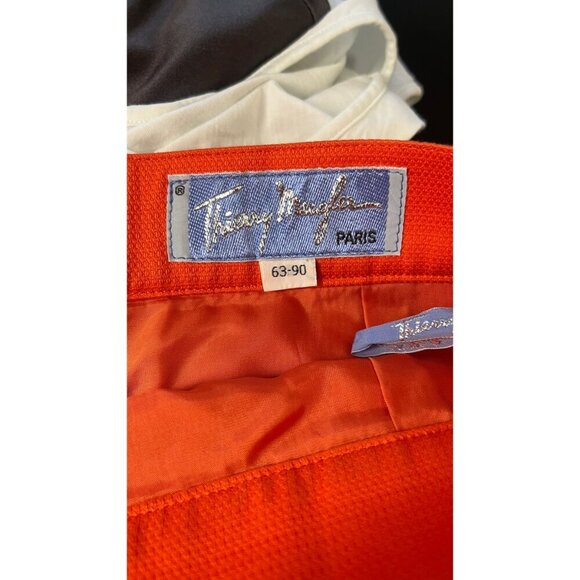 THIERRY MUGLER ORANGE BODYCON MINI SKIRT - Picture 8 of 8